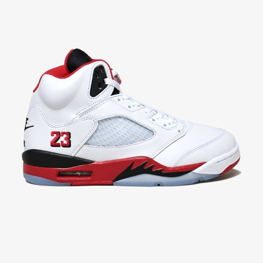 靴 Nike Air Jordan 5 Fire Red Black Tongue Jordan 5 Retro Fire Red Black Tongue (2025) Men's - HQ7978