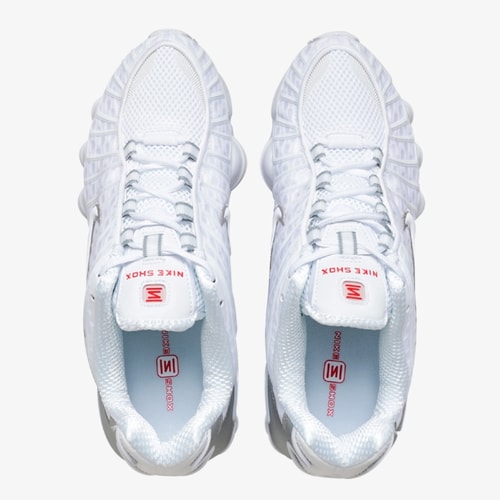 NIKE W SHOX TL White×silver Nike Shox TL White Metallic Silver - Droper