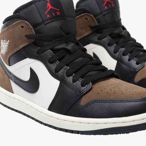 Nike Air Jordan 1 Mid ブラウン ブラック 28cm Tênis Air Jordan 1 Mid 