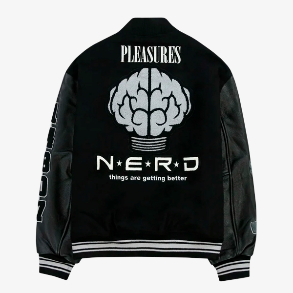 Jaqueta Pleasures x NERD Varsity Jacket "Black"