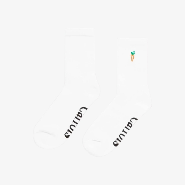 Meia Carrots Signature Carrot Crew Socks White
