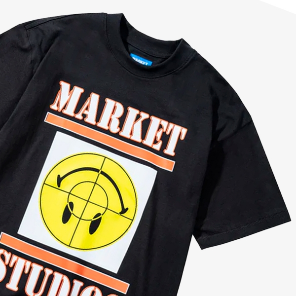 Camiseta Market Smiley Ofcus "Wash Black"