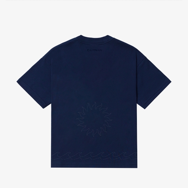 Camiseta Carnan Coconut Tree Premium Boxy "Navy"