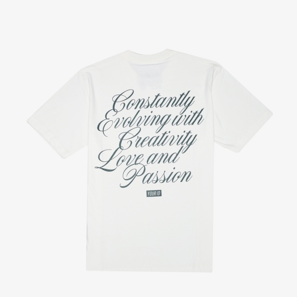 Camiseta Your Id Passion Script "Off White"