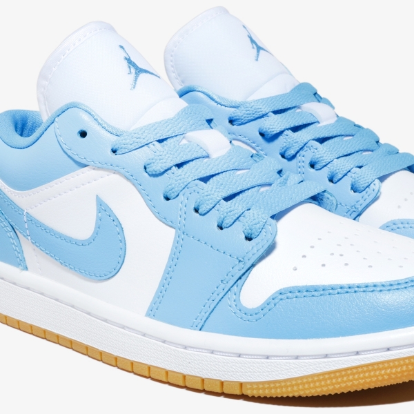 Tênis Jordan 1 Low Women's "White Gum Light Brown Dark Powder Blue"