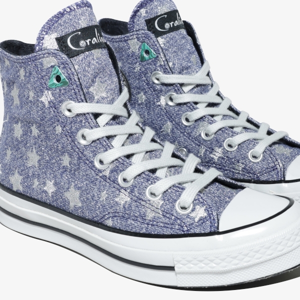 Tênis Converse X Coraline Chuck 70 "Fresh Blueberry Black"