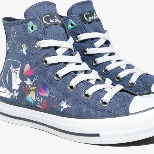 Tênis Converse X Coraline Chuck Taylor All Star Hi "Fresh Blueberry"