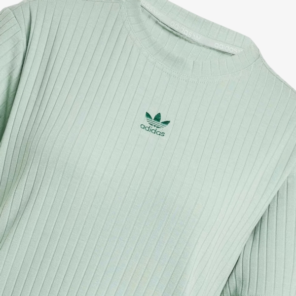Camiseta Adidas Canelada Larga Essentials ''Silver Green''