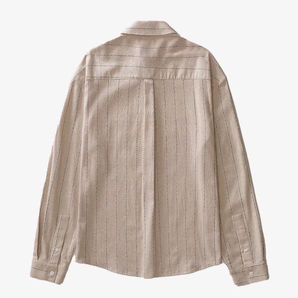Camisa Carnan Standard Striped "Beige"