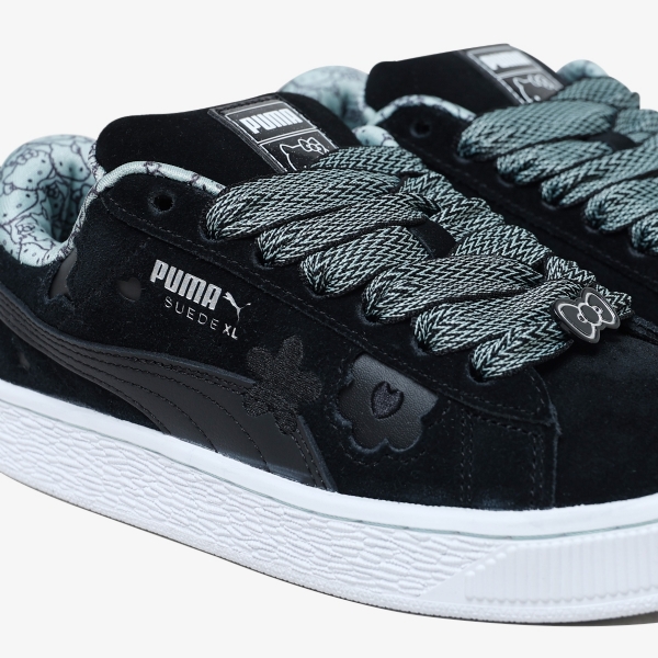Tênis Puma Suede XL x Hello Kitty "Black Light Moss"