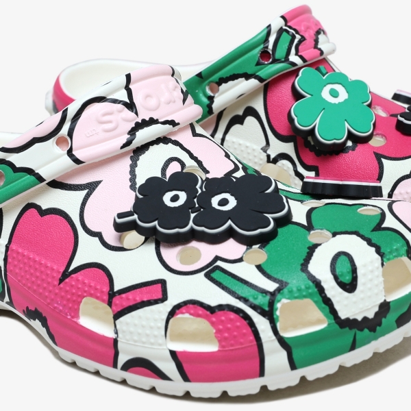 Sandália Crocs Classic Slide X Marimekko "Unikko Print"