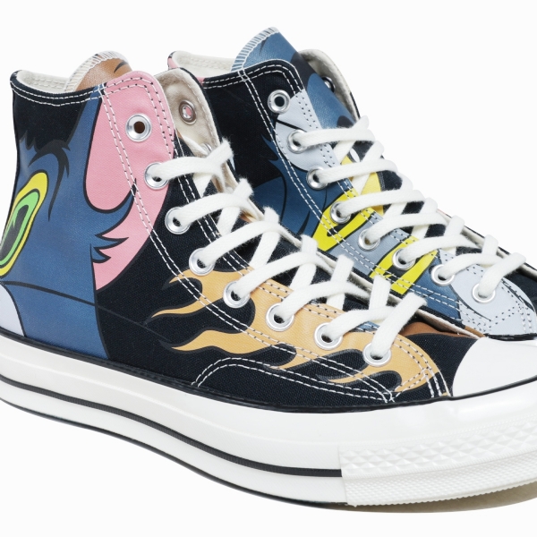 Tênis Converse Chuck 70 Hi X Tom E Jerry "Black Multi Egret"