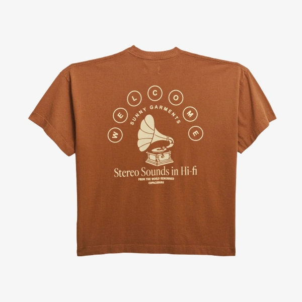 Camiseta Welcome Sunny Boxy Stereo Sounds "Brown"