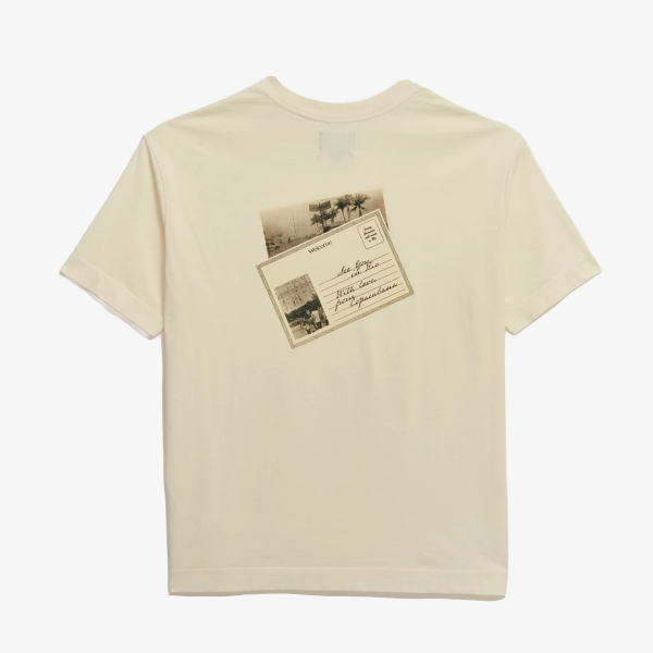 Camiseta Welcome Sunny Regular Fit Postal "Off White"