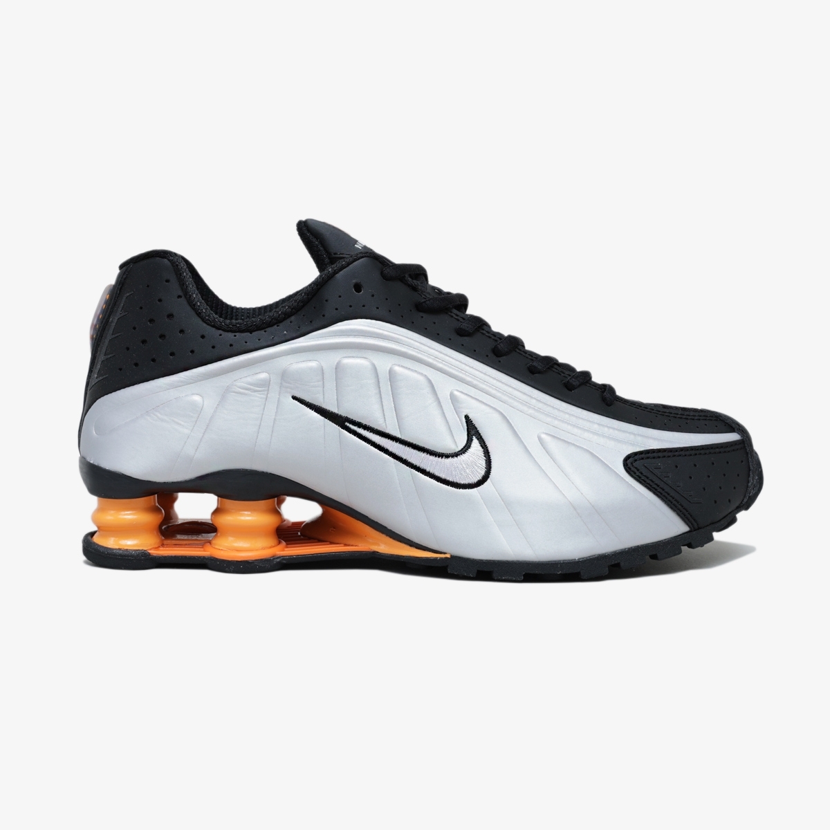 nike shox r4 silver orange 27.5 ショックス Tênis Nike Shox R4 