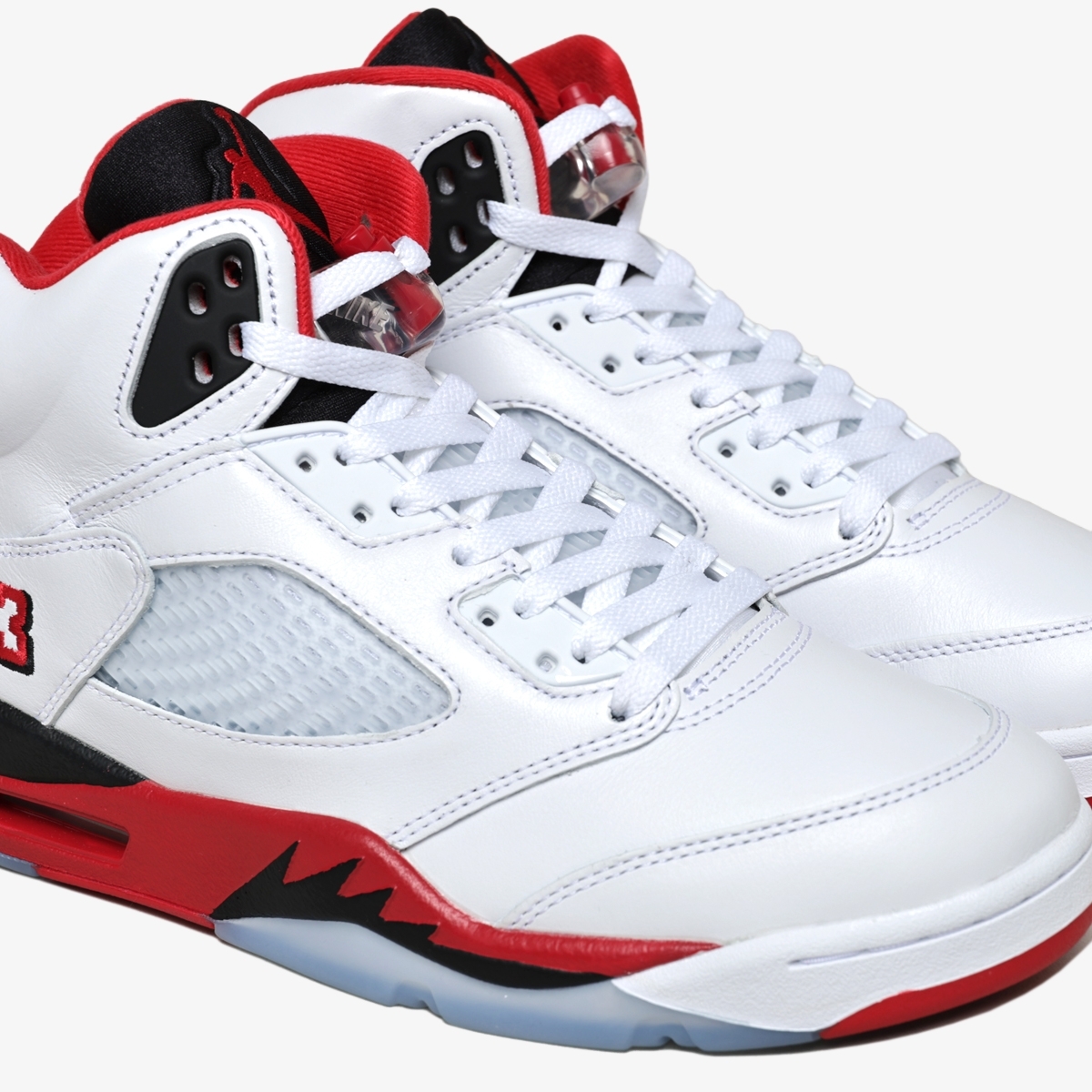 靴 Nike Air Jordan 5 Fire Red Black Tongue Air Jordan 5 'Fire Red' 